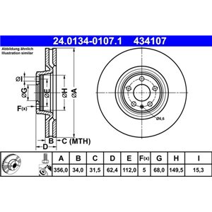 24.0134-0107.1 Тормозной диск ATE - Top1autovaruosad