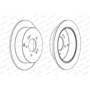 DDF1493C  Brake disc FERODO 