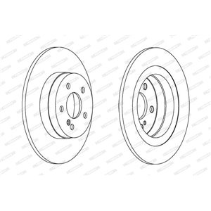 DDF1691C  Brake disc FERODO 