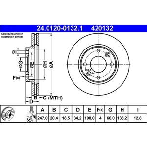 24.0120-0132.1 Bromsskiva ATE - Top1autovaruosad