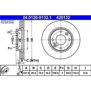 24.0120-0132.1 Тормозной диск ATE - Top1autovaruosad