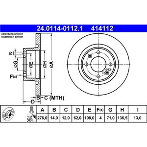 24.0114-0112.1 Тормозной диск ATE - Top1autovaruosad