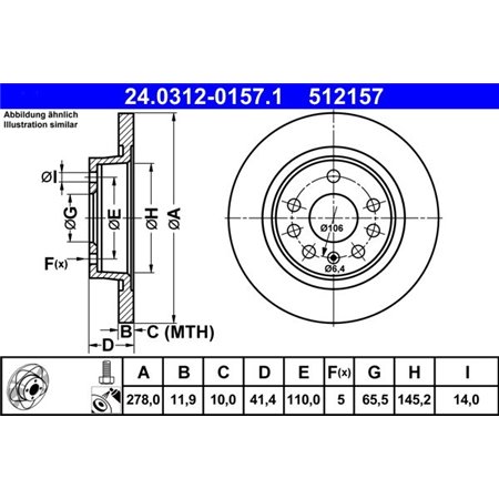 24.0312-0157.1 Brake Disc ATE