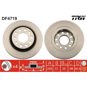 DF4719 Bromsskiva TRW - Top1autovaruosad