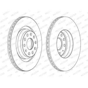 DDF1503C  Brake disc FERODO 