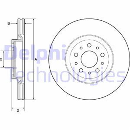 BG4797C Brake Disc DELPHI