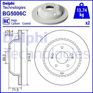 BG5006C Тормозной диск DELPHI     