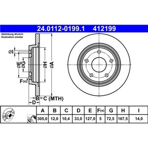 24.0112-0199.1 Bromsskiva ATE - Top1autovaruosad