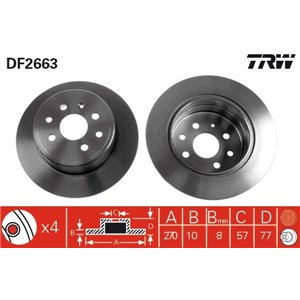 DF2663  Brake disc TRW 