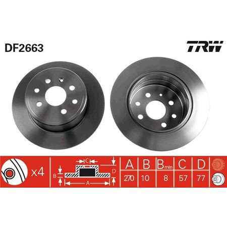 DF2663 Тормозной диск TRW