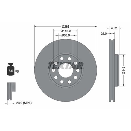 92121005 Brake Disc TEXTAR