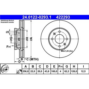 24.0122-0293.1 Тормозной диск ATE - Top1autovaruosad