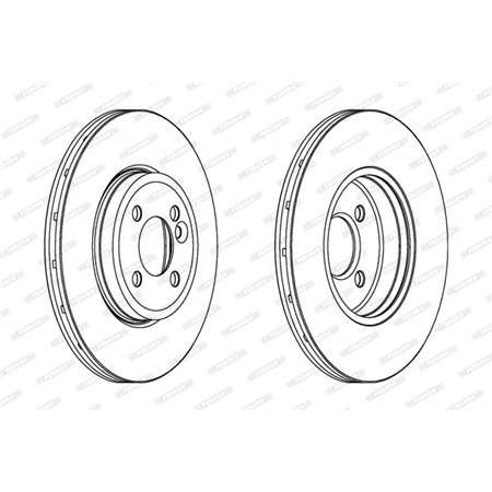 DDF1711C  Brake disc FERODO 