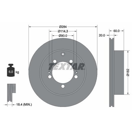 92134700 Brake Disc TEXTAR