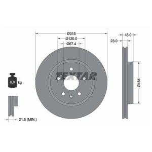92187303 Тормозной диск TEXTAR      - Top1autovaruosad