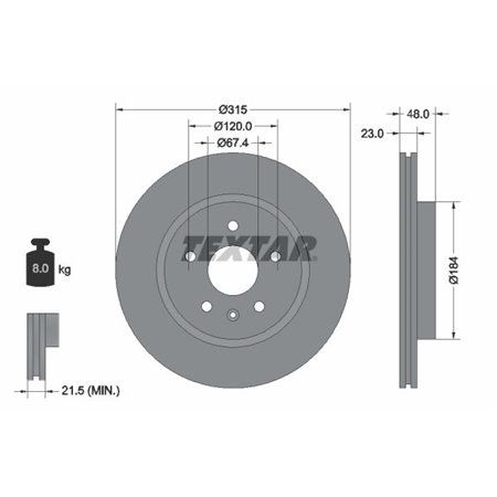 92187303 Brake Disc TEXTAR