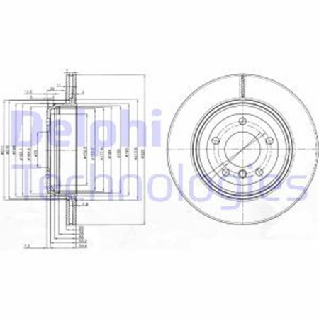 BG3872 Brake Disc DELPHI