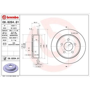 08.8264.81 Bromsskiva BREMBO - Top1autovaruosad