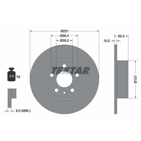 92046903 Brake Disc TEXTAR