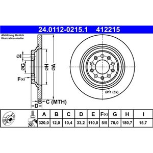 24.0112-0215.1 Тормозной диск ATE - Top1autovaruosad