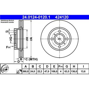 24.0124-0120.1 Тормозной диск ATE     