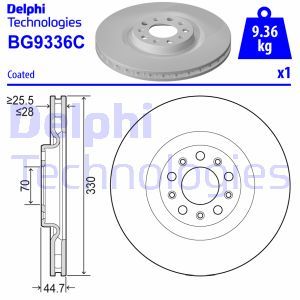 BG9336C Тормозной диск DELPHI     