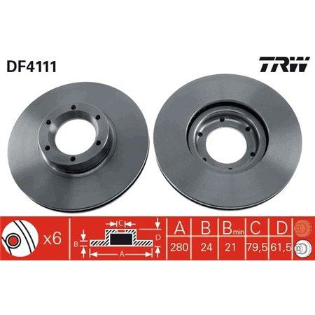 DF4111 Brake Disc TRW