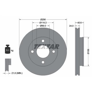 92134803 Brake Disc TEXTAR - Top1autovaruosad