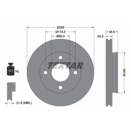 92134803 Brake Disc TEXTAR