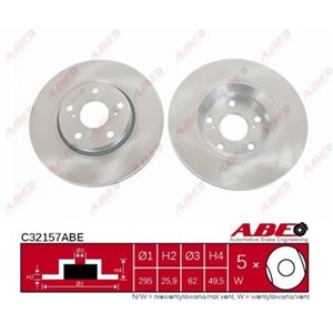 C32157ABE  Brake disc ABE 