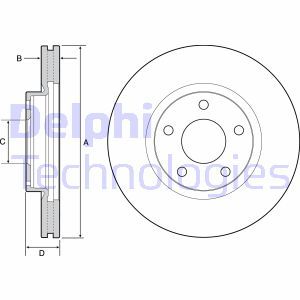 BG4562C Тормозной диск DELPHI     