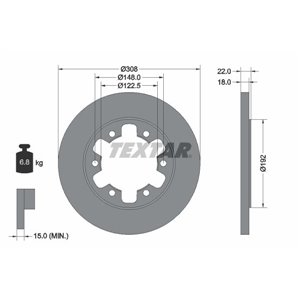 92275803 Тормозной диск TEXTAR - Top1autovaruosad