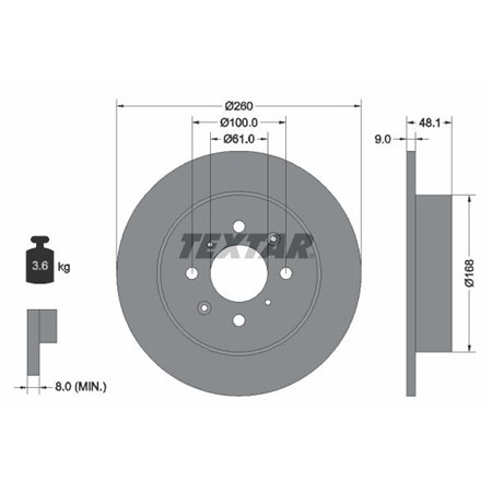 92125403 Brake Disc TEXTAR