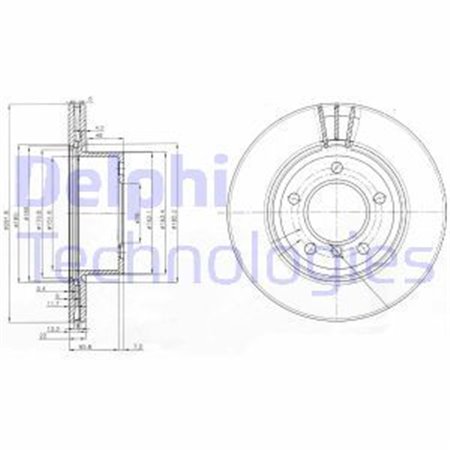 BG3900C Bromsskiva DELPHI