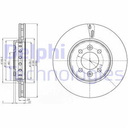 BG4536C Brake Disc DELPHI