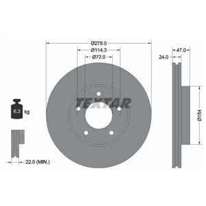 92146503 Тормозной диск TEXTAR - Top1autovaruosad