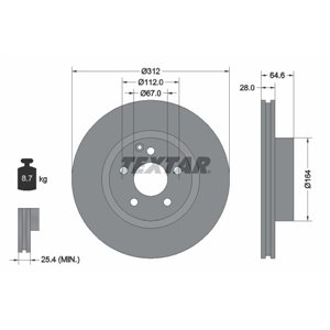 92115305 Тормозной диск TEXTAR - Top1autovaruosad