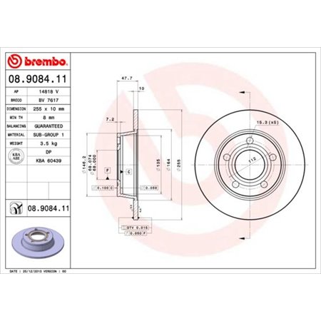 08.9084.11 Brake Disc BREMBO