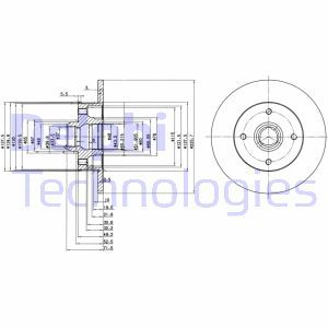 BG2389  Brake disc DELPHI 