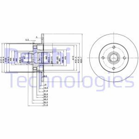 BG2389 Brake Disc DELPHI