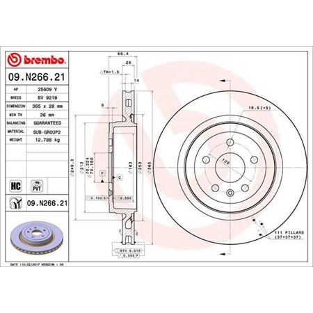 09.N266.21 Jarrulevy BREMBO