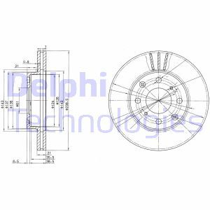 BG2673  Brake disc DELPHI 