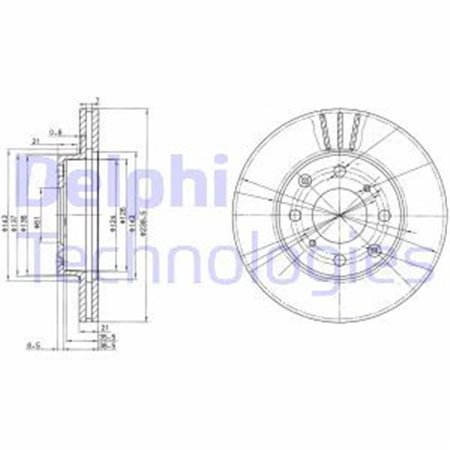 BG2673 Тормозной диск DELPHI