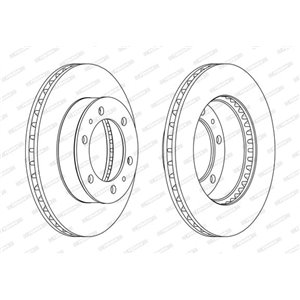 DDF1783C  Brake disc FERODO 