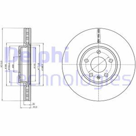 BG4346C Тормозной диск DELPHI