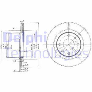 BG2387 Тормозной диск DELPHI - Top1autovaruosad