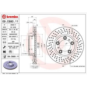 09.C880.11 Bromsskiva BREMBO - Top1autovaruosad