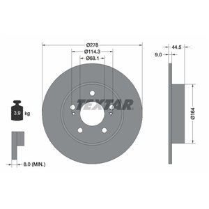 92113103 Тормозной диск TEXTAR - Top1autovaruosad