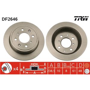 DF2646 Brake Disc TRW - Top1autovaruosad