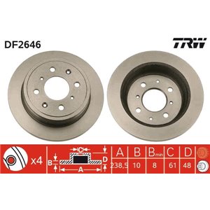 DF2646 Bromsskiva TRW - Top1autovaruosad